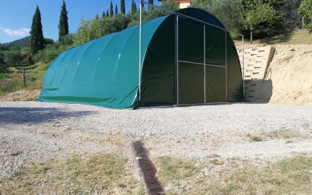 Tunnel arco su basamenti installato a San Giustino