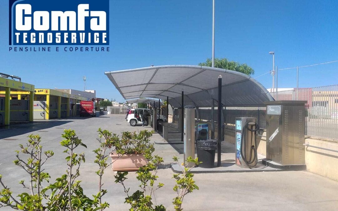 pensilina ombreggiante piastra a muro