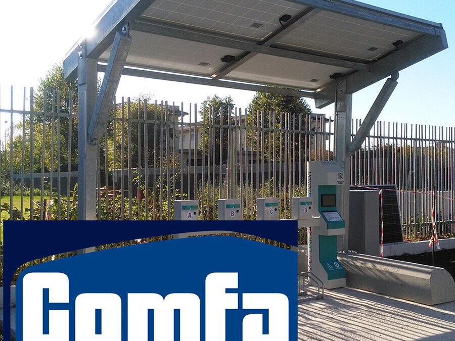 Pensilina fotovoltaica a sbalzo